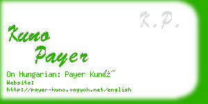 kuno payer business card